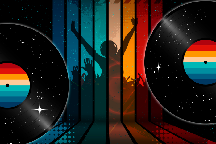 Poster  Vinyle avec l'ombre du public au concert