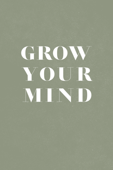 Poster  Typographie minimaliste sur le développement mental