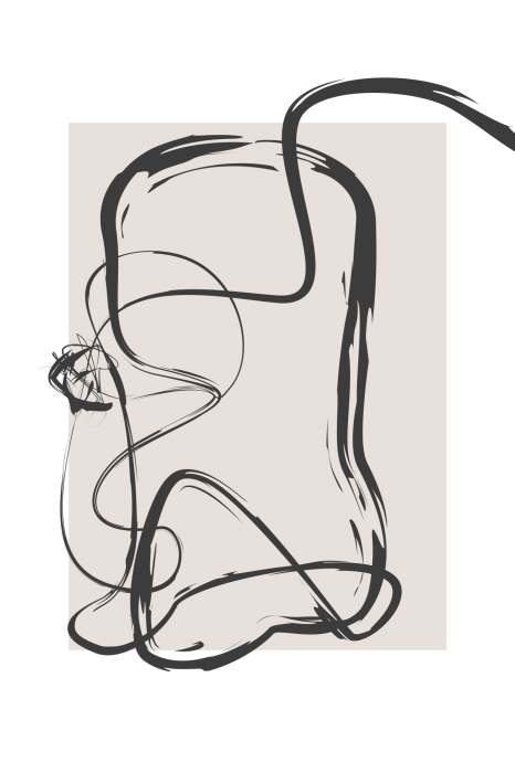 Poster  Contour linéaire d'une figure irrégulière