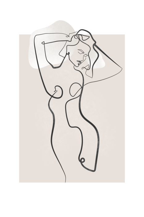 Poster  Illustration minimaliste du corps