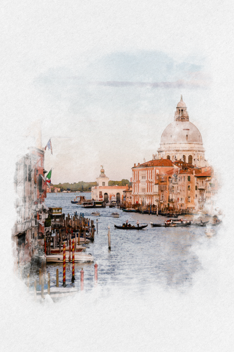 Poster  Un paysage pictural de Venise sur le canal