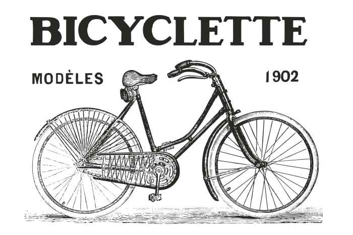 Poster  Vélo rétro avec inscriptions