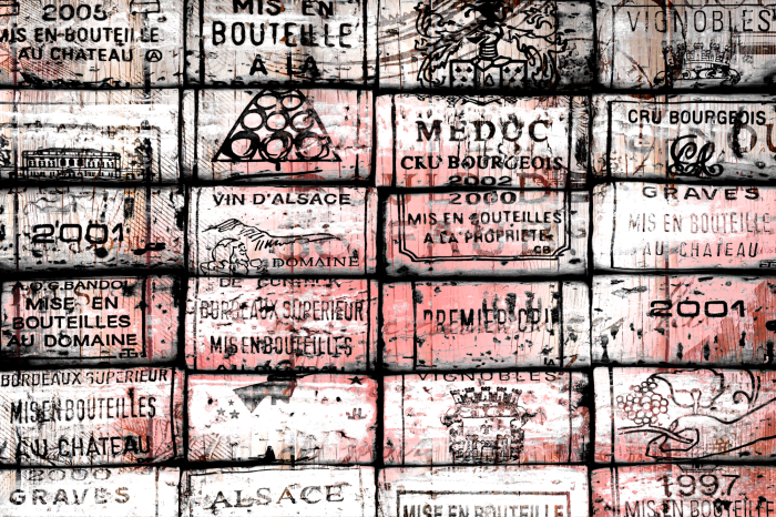 Poster  Collage de bouchons de vin vintage