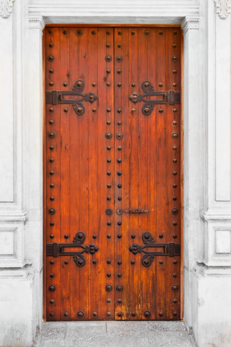 Poster  Portes rustiques en bois