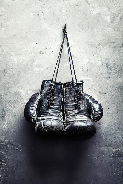 Poster  Gants de boxe sur du béton