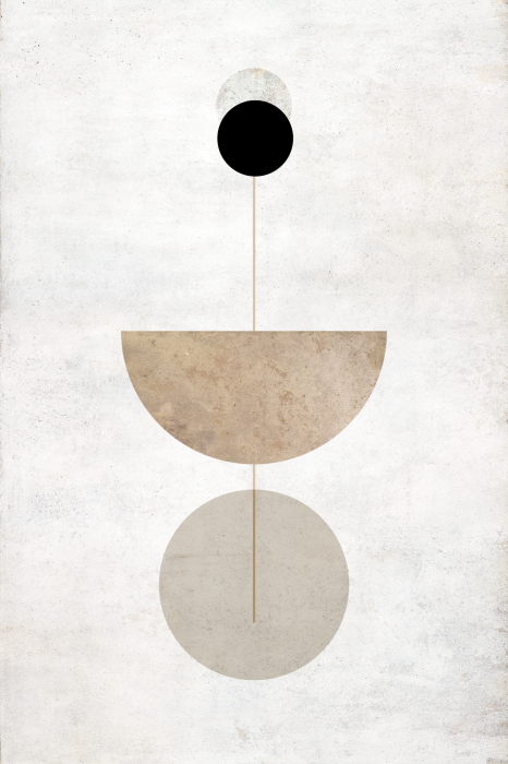 Poster  Un agencement minimaliste de trois figures simples