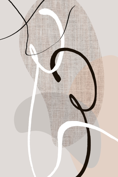 Poster  Lignes abstraites sur fond beige