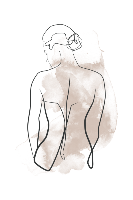 Poster  Représentation de la silhouette féminine