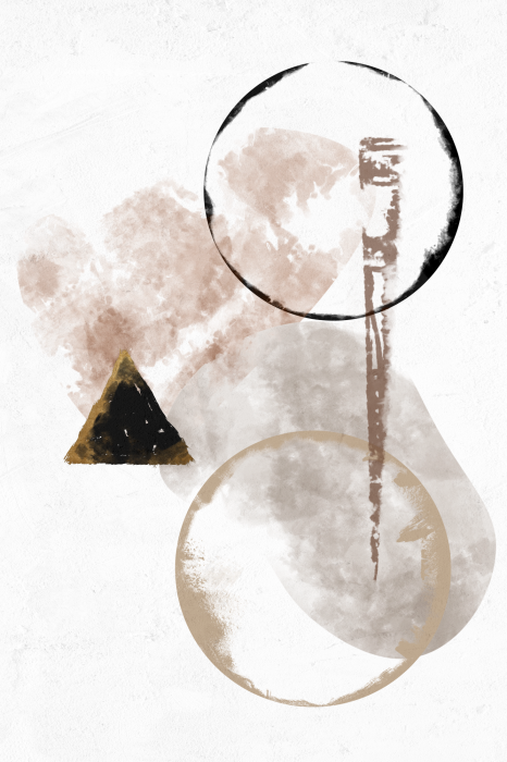 Poster  Un subtil agencement de cercles à l'aquarelle