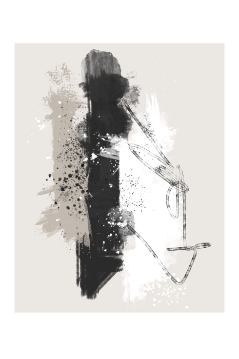 Poster  Taches d'encre abstraites