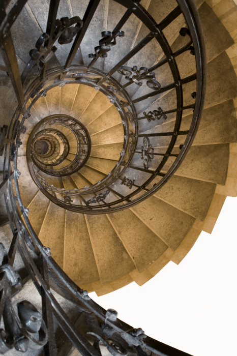 Poster  Escalier en pierre en colimaçon