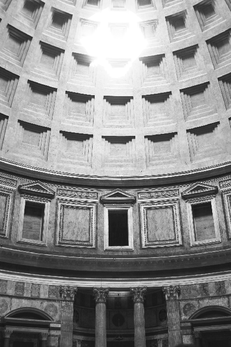 Poster  L'intérieur antique du temple sous le dôme