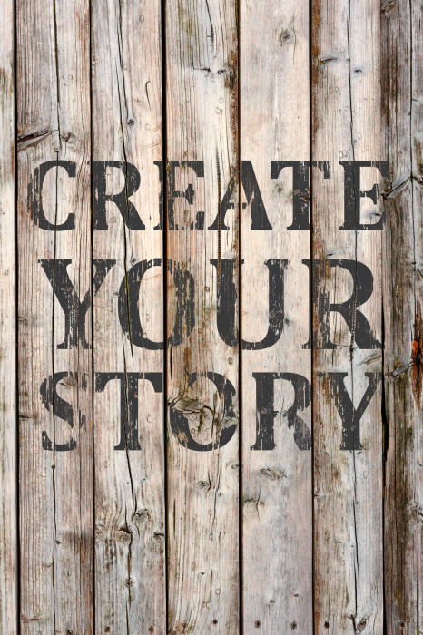 Poster  Typographie sur fond de planche de bois