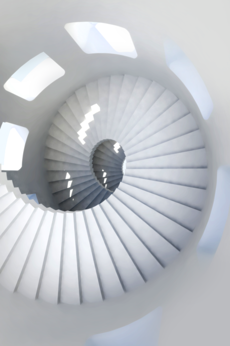 Poster  Escalier en colimaçon minimaliste