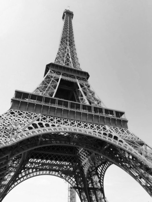 Poster  Photographie en noir et blanc de la tour Eiffel