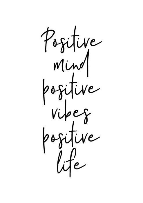 Poster  Citation sur la vie heureuse