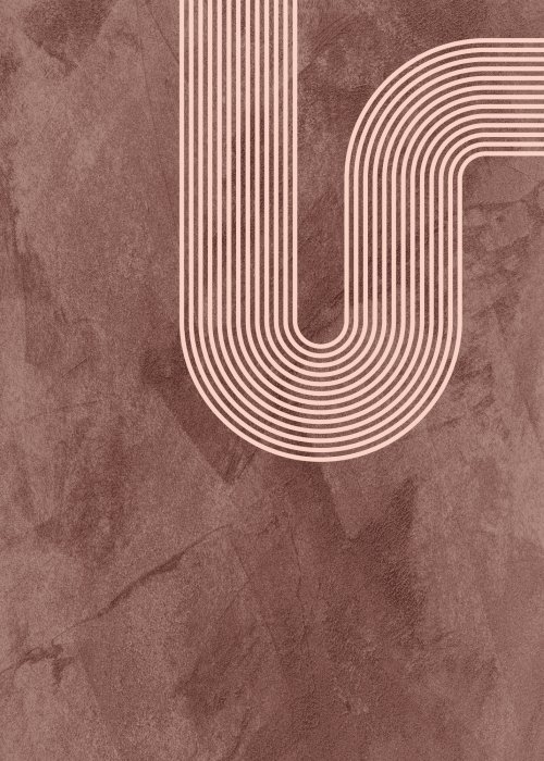 Poster  Géométrie minimaliste sur fond en béton