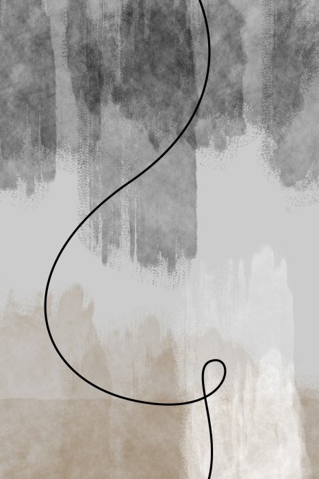 Poster  Abstraction minimaliste de style moderne avec une ligne