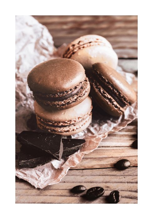 Poster  Friandises sur une table en bois