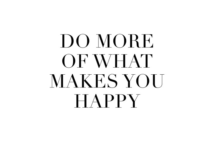 Poster  Citation sur le fait de faire ce qui apporte de la joie