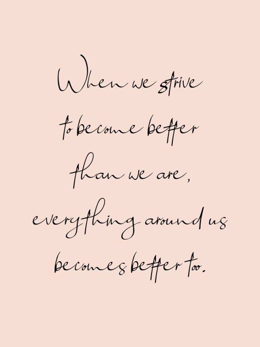 Poster  Citation minimaliste sur fond rose