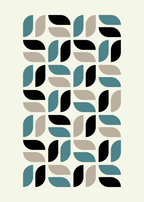 Poster  Formes d’abstraction moderniste inspirées du Bauhaus