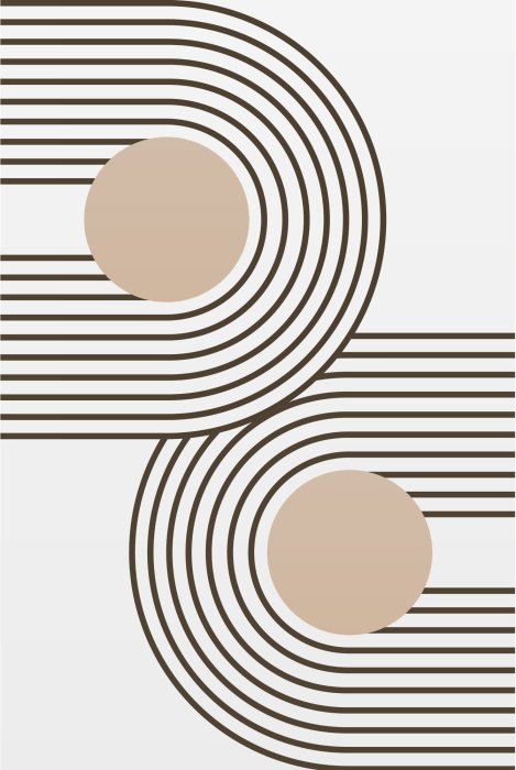 Poster  Formes géométriques minimalistes avec des cercles