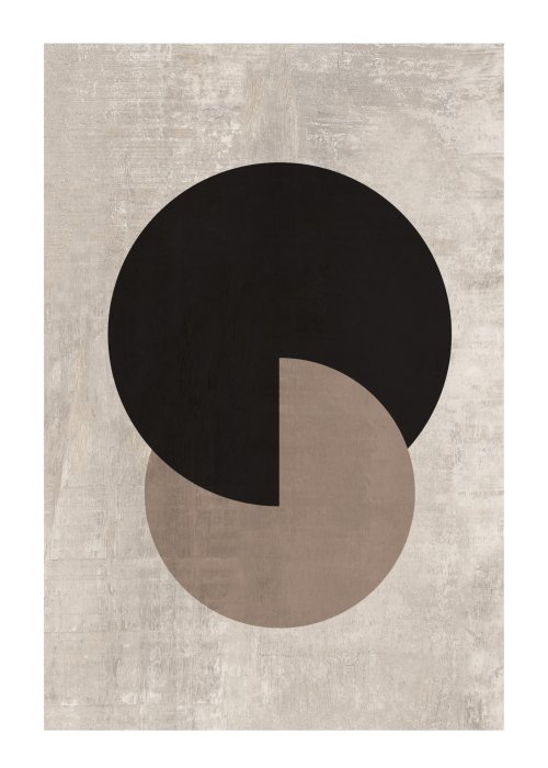 Poster  Formas geométricas sobre fondo texturizado