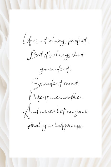 Poster  Citation motivante sur la vie