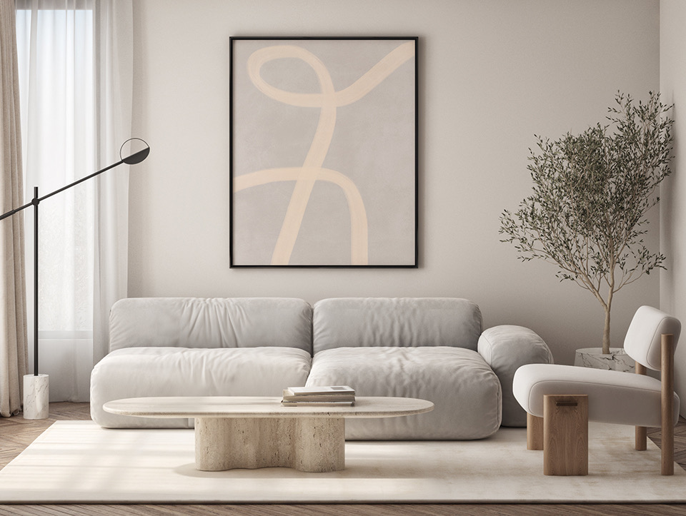 Poster minimaliste avec une ligne