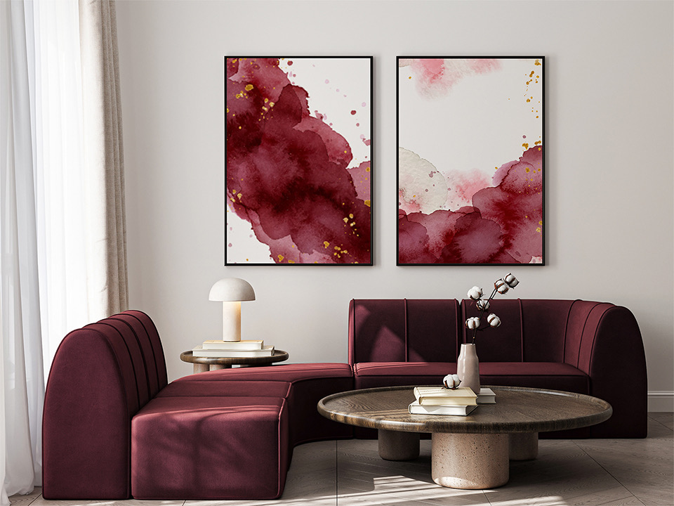 Posters aquarelle bordeaux