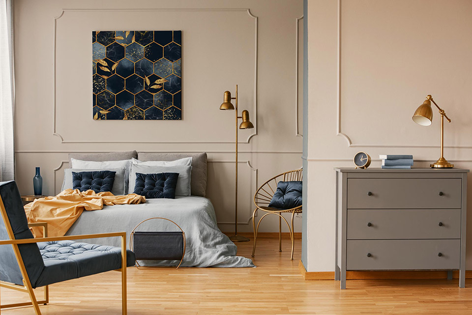 Tableau motif nid d'abeille