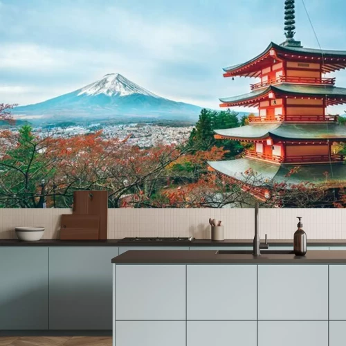 Papier peint  Mont Fuji, Pagode Chureito en automne