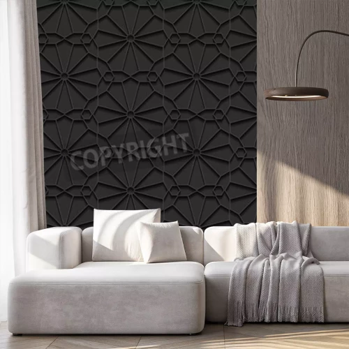 Papier peint  Dessin foncé en 3D