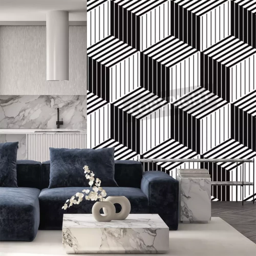 Papier peint  Illusion optique en 3D