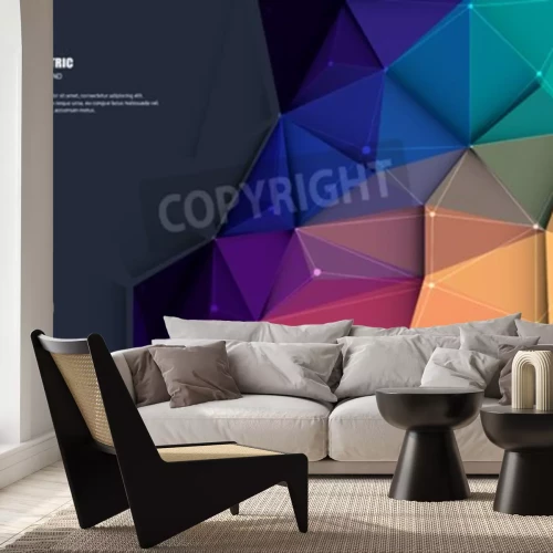 Papier peint  Motif 3D coloré