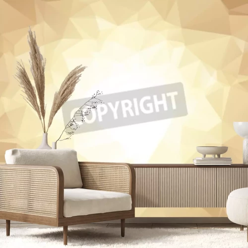 Papier peint  Fond clair avec formes géométriques