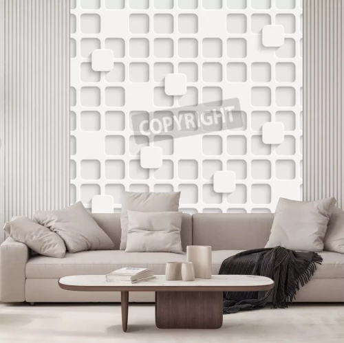 Papier peint  Motif carré en 3D