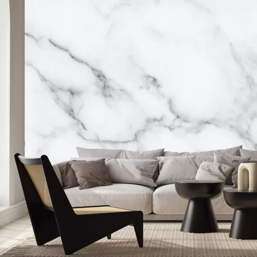 Papier peint  Motif de marbre de luxe blanc et noir