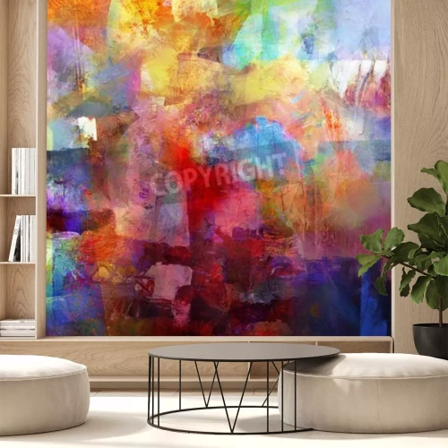 Papier peint  Abstrait 3D peinte au pinceau