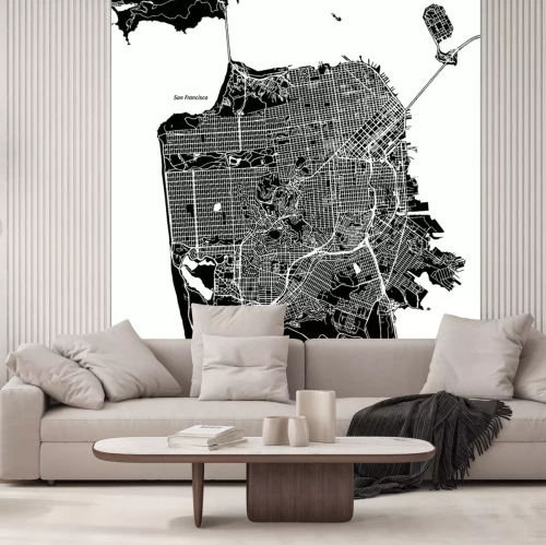 Sticker  Carte vectorielle du centre-ville.