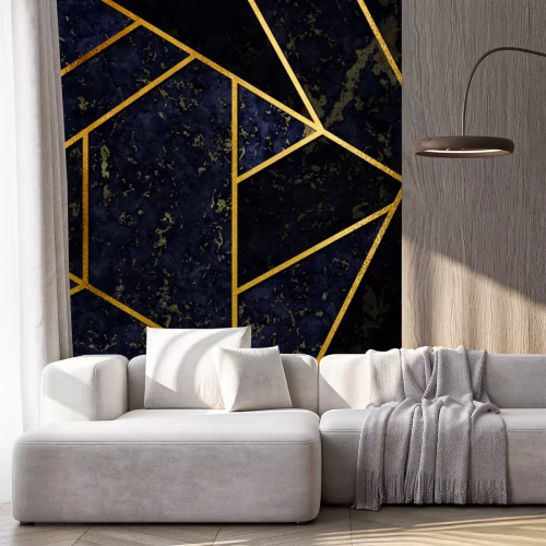 Sticker  Motif géométrique avec des lignes dorées