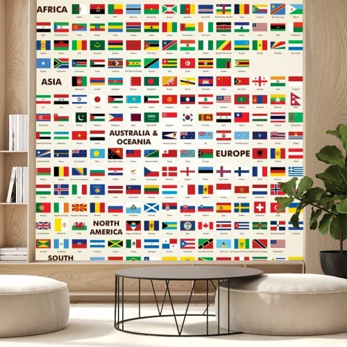 Papier peint  Drapeaux de tous les pays du monde