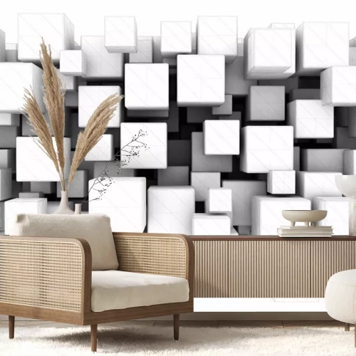 Papier peint  Dés en 3D perspective