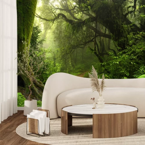 Papier peint  Jungle vert foncé et nature