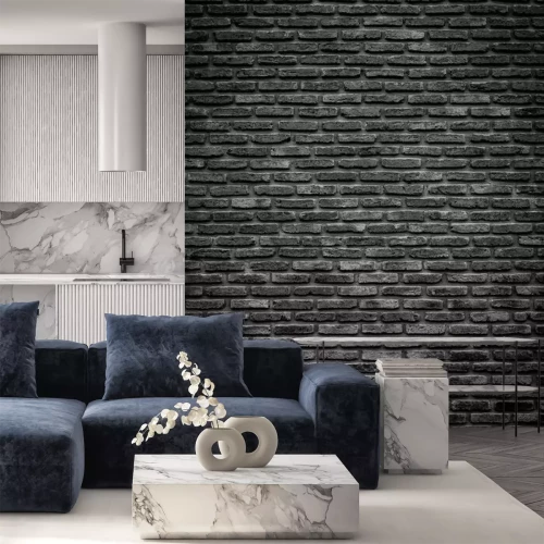Papier peint  Vieilles briques noires