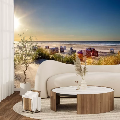 Papier peint  Plage et mer au soleil