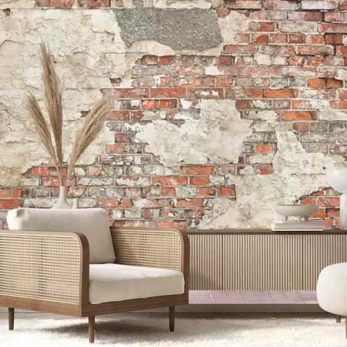 Papier peint  Mur rustique en briques