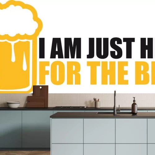 Sticker  conception je suis juste ici pour la bière spruch texte logo glas bier krug oktoberfest trinken feiern parti alkohol flasche