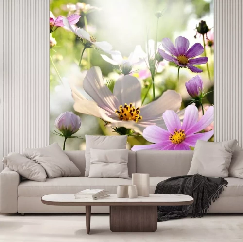 Papier peint  Fleurs des champs avec le soleil